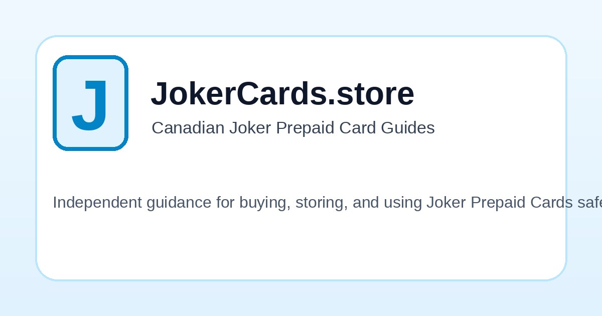 Joker Prepaid Card Storage Security